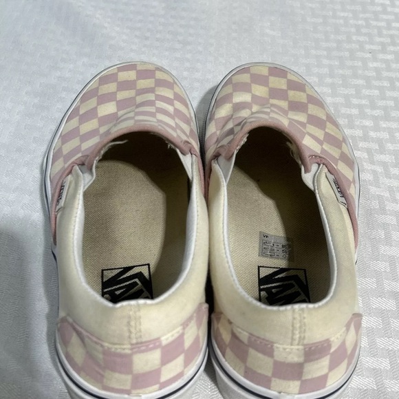 Vans Off The Wall Checkered Slip-On size 5.5 Men/ 7 Women Light Blue And White. - Picture 4 of 15